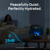 Smart Humidifiers for Bedroom, 6L Top Fill Supersized Cool Mist Humidifier for Large Room, 60 Hour Runtime, Quiet Ultrasonic Humidifiers for Plants, Baby, Indoor, Home, Night Light, Black