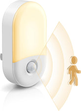 Motion Sensor Night Light, 2Pack, Motion Activated Night Light, Night Lights Plug into Wall Motion Sensor, 3000K Warm White, Adjustable Brightness 30/60LM, for Kids Adults Bathroom Bedroom