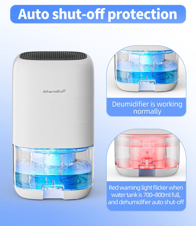 Dehumidifier, 35 OZ Small Dehumidifiers for Room for Home, Quiet with Auto Shut Off, Dehumidifiers for Bedroom (280 Sq. Ft), Bathroom, RV, Closet