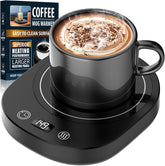 Fast Heating Mug Warmer, LED Display 3 Temperature Settings & 2-12H Timer Candle Wax Warmer, Smart Safety Auto Shut-Off Coffee Cup Warmer Heater Plate for Chocolate Coffee Tea Milk Candle, Black