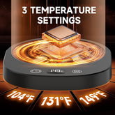 Fast Heating Mug Warmer, LED Display 3 Temperature Settings & 2-12H Timer Candle Wax Warmer, Smart Safety Auto Shut-Off Coffee Cup Warmer Heater Plate for Chocolate Coffee Tea Milk Candle, Black