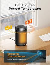 Space Heater, Portable Electric Heaters for Indoor Use with Thermostat