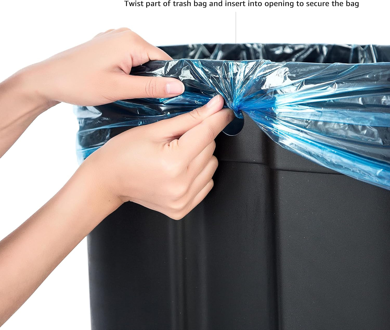 Rectangular Metal Trash Can with Soft-Close Foot Pedal, 32 Liter/8.5 Gallon, 14"L X 14"W X 25.3"H, Black