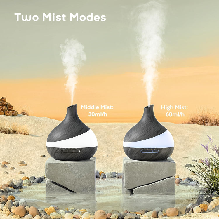 500ML Essential Oil Diffuser: Aroma Diffuser with Remote Control for Hotel Spa Yoga Room - Humidifiers for Bedroom with 14 Colors LED Night Light for Kids/Women Home Relaxation