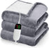 Heated Blanket Electric Throw 50"X60", Heating Blanket with 10 Heat Levels 8 Hours Auto-Off Overheat Protection, Fall & Winter Lap Office Chair Blanket Dorm Room, Grandma Gift,Etl Misty Grey
