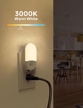 Motion Sensor Night Light, 2Pack, Motion Activated Night Light, Night Lights Plug into Wall Motion Sensor, 3000K Warm White, Adjustable Brightness 30/60LM, for Kids Adults Bathroom Bedroom