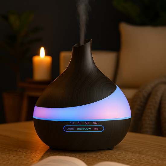 Aroma Diffuser β 500mL - Remote Control, 7 Colors, 2 Mist Modes & Auto Shut-Off